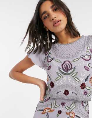 embellished peplum dress