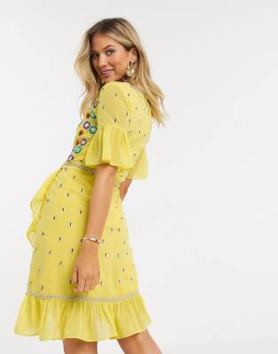 yellow frock dress