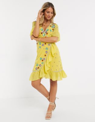 yellow frock for women