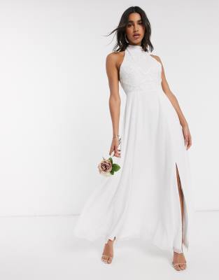 white frock wedding