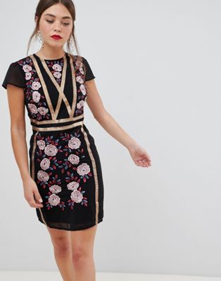 short embroidered dress