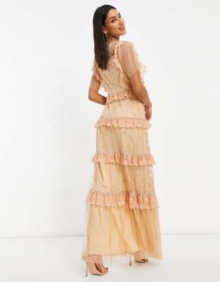 maxi dress peach