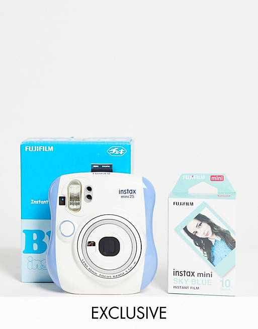 Fujifilm Exclusive Instax Mini 25 Blue Camera Bundle