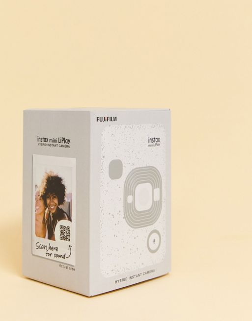 Fujifilm instax Mini LiPlay camera in stone white