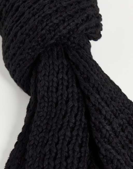 Fular de punto negro de ASOS DESIGN, 3 de 4