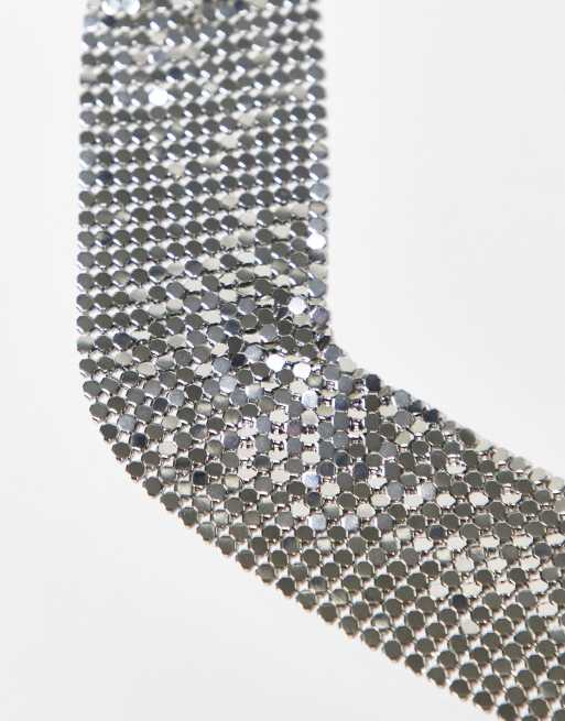 Fular plateado cota de malla de Reclaimed Vintage | ASOS