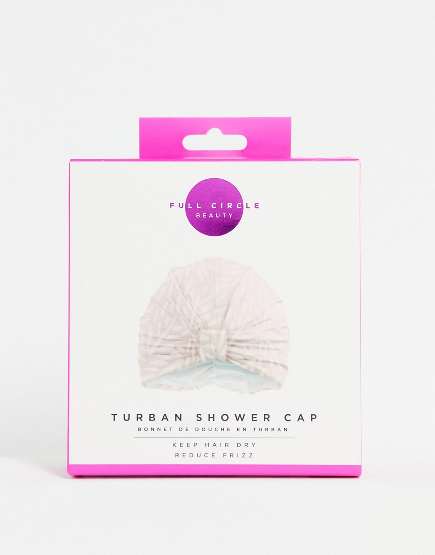 Full Circle Beauty Knot Shower Cap Pink Leaf-No colour