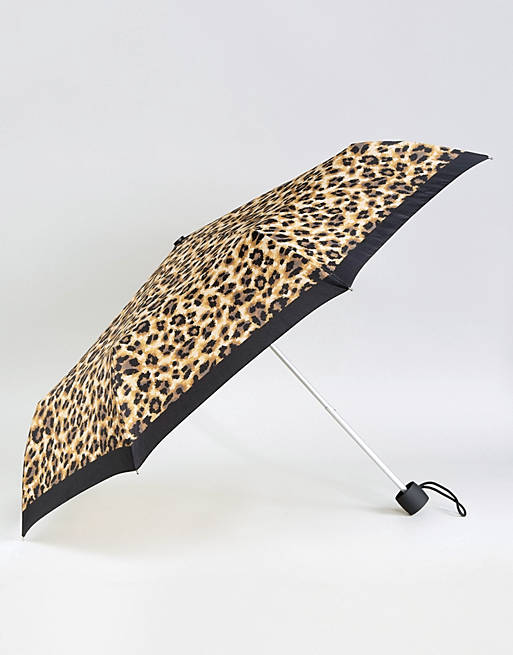 Fulton Minilite 2 Painted Leopard Umbrella | ASOS