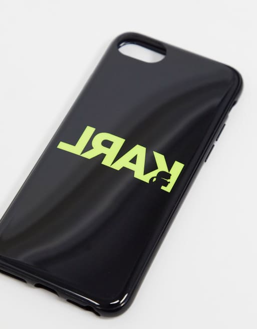 Funda para iphone 8 con logo invertido en negro de Karl Lagerfeld 
