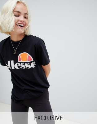 фото Футболка бойфренда с логотипом на груди ellesse-черный