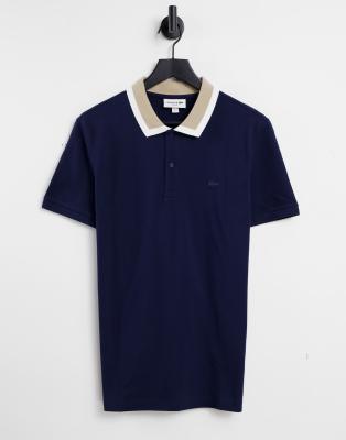 Футболки-поло Футболка-поло с контрастным воротником Lacoste-Голубой