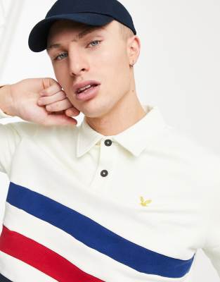 фото Футболка-поло со вставками lyle & scott-белый