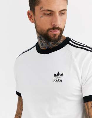 фото Футболка с 3 полосками adidas originals-белый