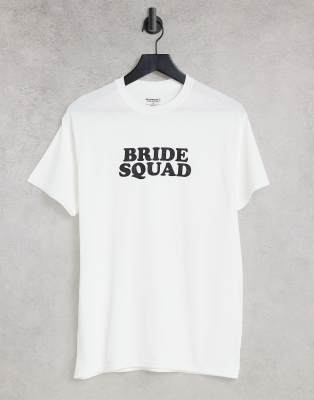 фото Футболка с надписью "bride squad" heartbreak-белый