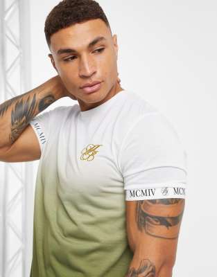 фото Футболка в стиле деграде цвета хаки burton menswear-зеленый