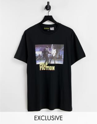 фото Футболка в стиле унисекс с принтом pulp fiction reclaimed vintage inspired-черный цвет