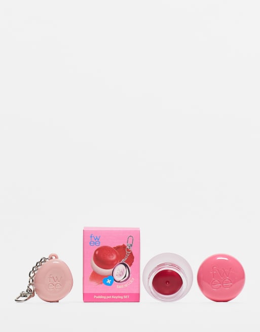 Fwee - Lip & Cheek Blurry Pudding Pot en sleutelhanger in kleur Cherry 5g