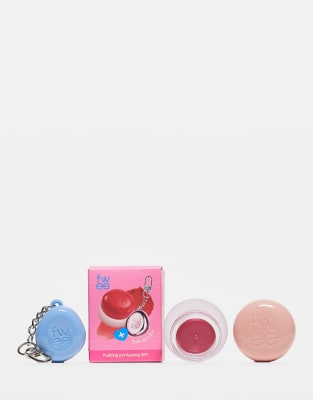 Korean Skincare fwee Lip & Cheek Blurry Pudding Pot + Free Pendant Keyring shade 'Oh'-No colour