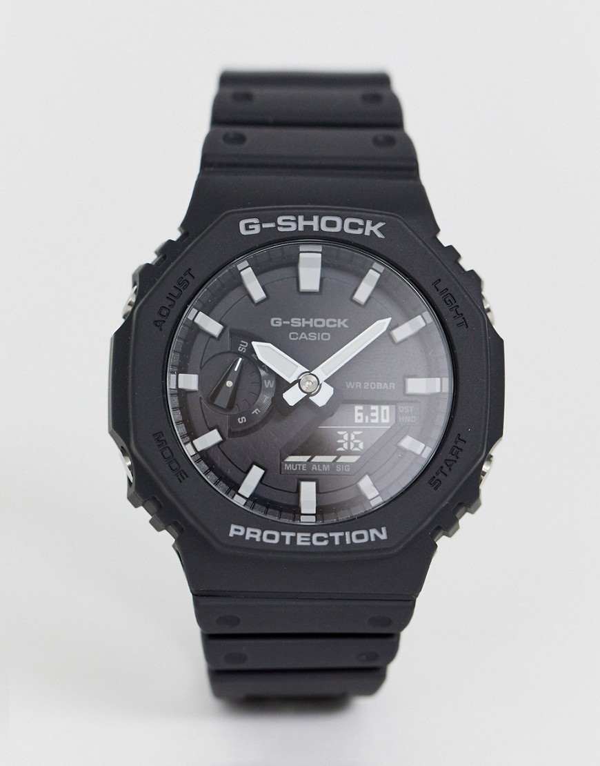 G-Shock - Ana-Digi New - Koolstofvezel horloge in zwart met witte accenten