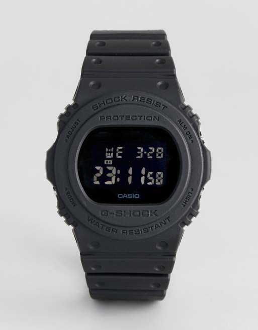 G Shock DW 5750E 1BER Heritage Montre affichage num rique et bracelet en silicone Noir