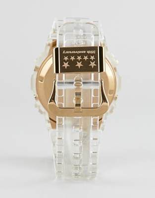 clear g shock gold