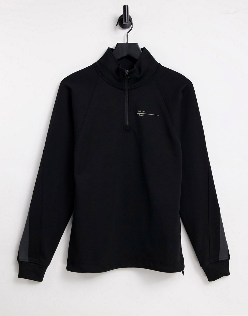 G-Star 1/4 zip sweatshirt in black