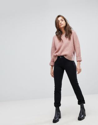 3301 deconstructed mid waist straight jeans