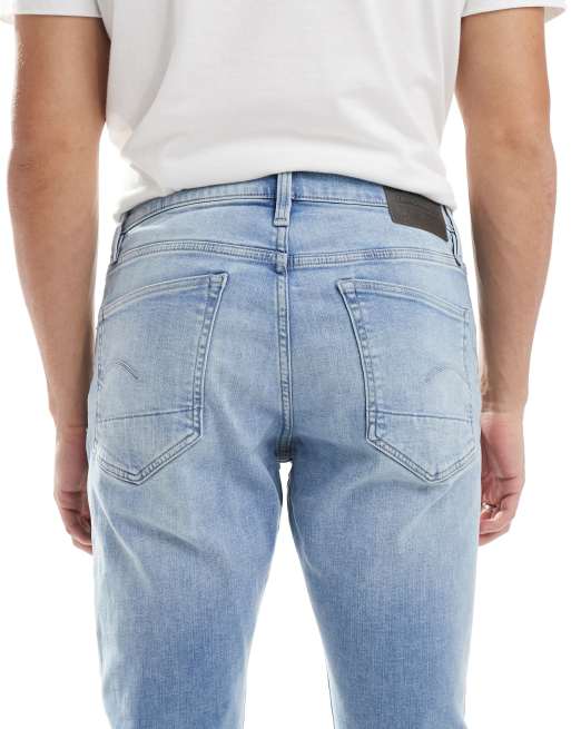 G-Star - 3301 - Denimjeans i lys vask i slim fit, 4 af 5