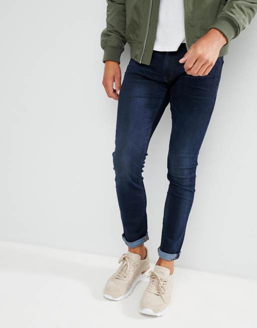 G-Star - 3301 - Jean skinny déstructuré et foncé effet vieilli