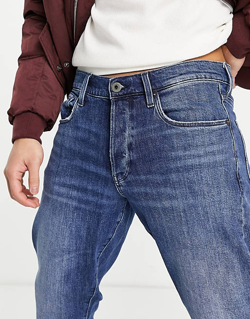 Jeans dritti affusolati lavaggio medio Asos Uomo Abbigliamento Pantaloni e jeans Jeans Jeans straight 3301 