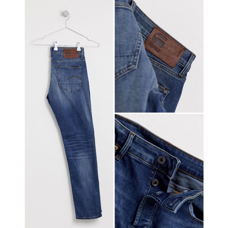 oehgb  G-Star - 3301 - Jeans slim lavaggio invecchiato medio