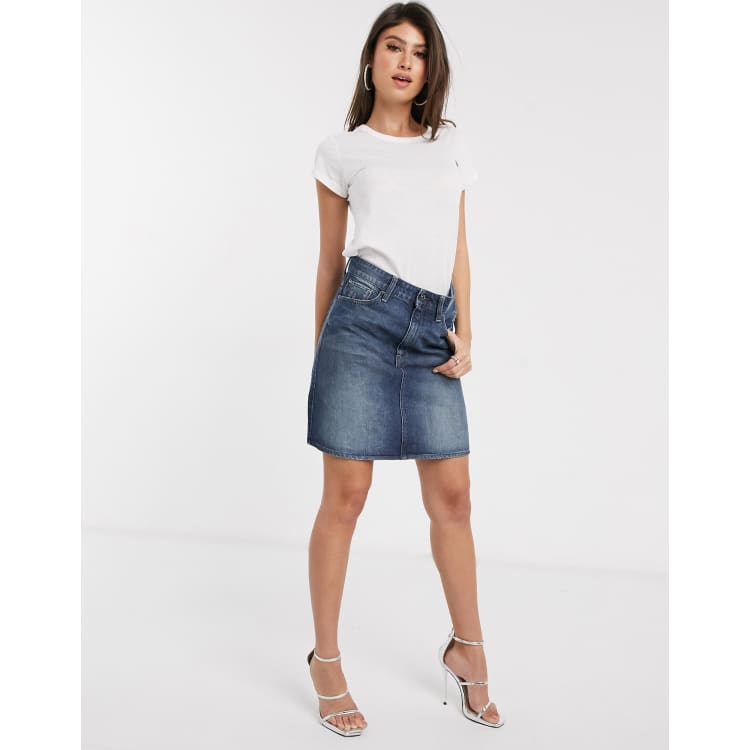 Mini Bleu jupe en jean Cra wallonieShops G CHERRY JEANS SKIRT Star 3301