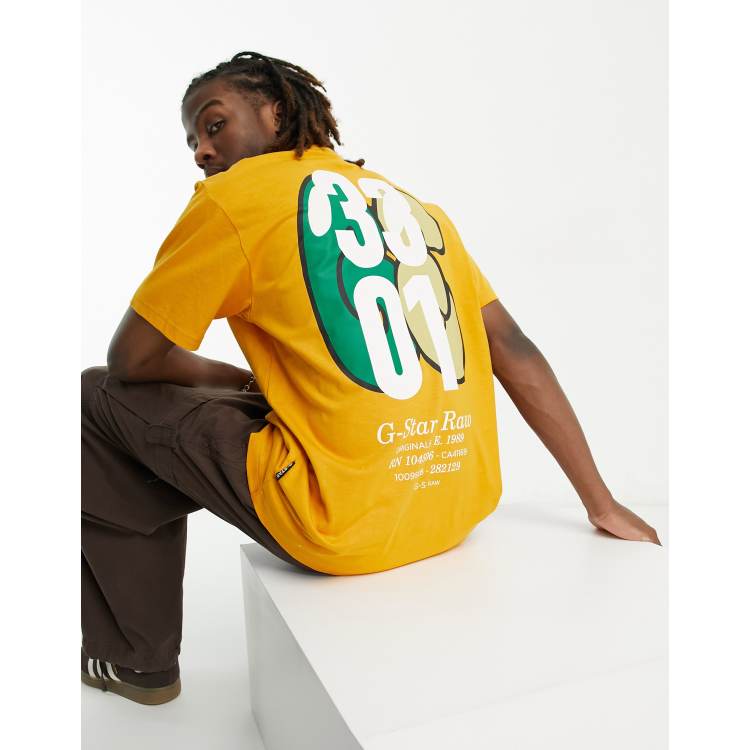 G star raw t shirts yellow 2025