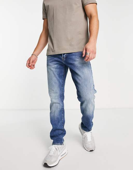 G-Star 3301 regular tapered jeans in mid blue ASOS