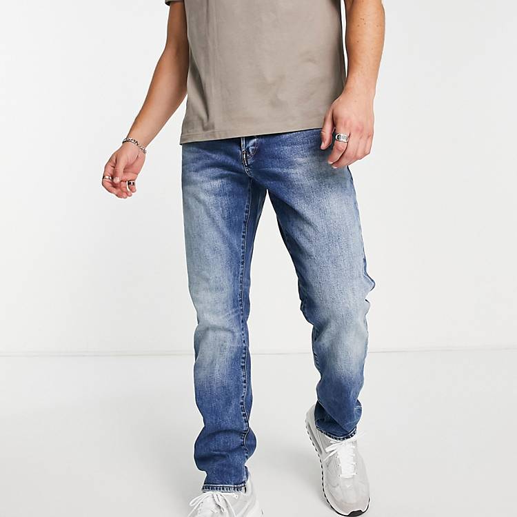G-Star 3301 regular tapered jeans in mid blue