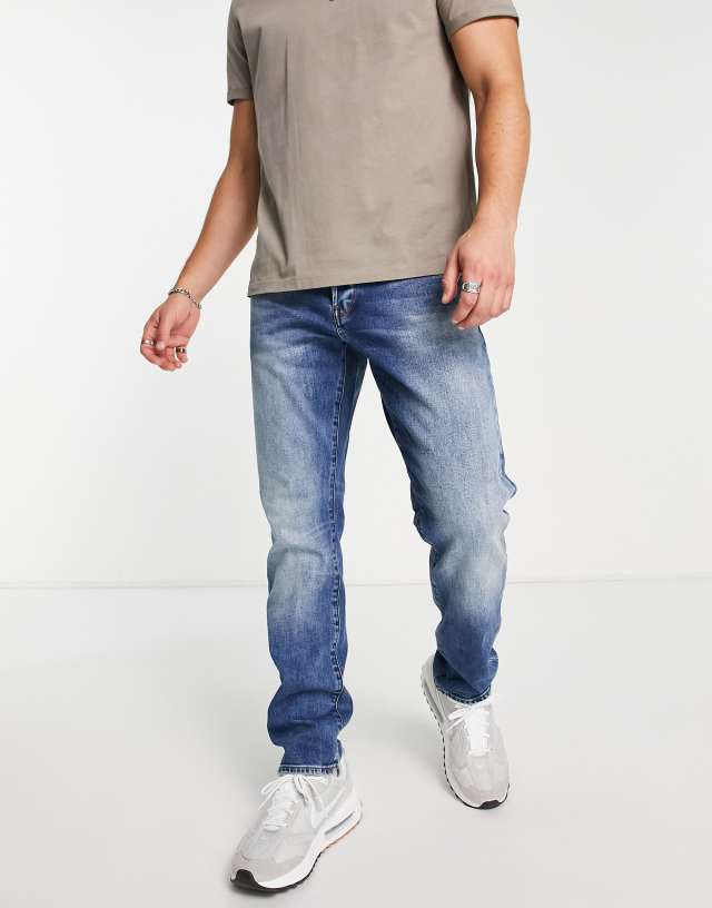 G-Star 3301 regular tapered jeans in mid blue