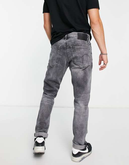 G-Star 3301 regular tapered jeans in washed black