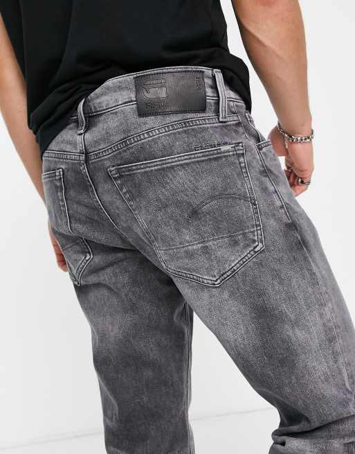 G-Star 3301 regular tapered jeans in washed black