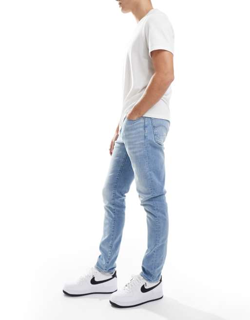 G-Star – 3301 – Schmal geschnittene Jeans in hellblauer Waschung, 3 von 5