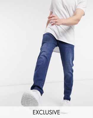G-Star 3301 slim in mid wash Exclusive at ASOS-Blue