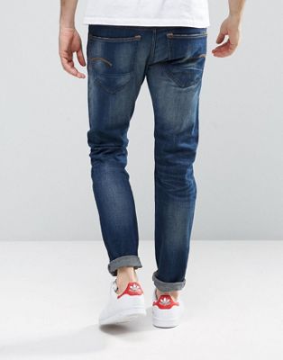 3301 slim jeans medium aged