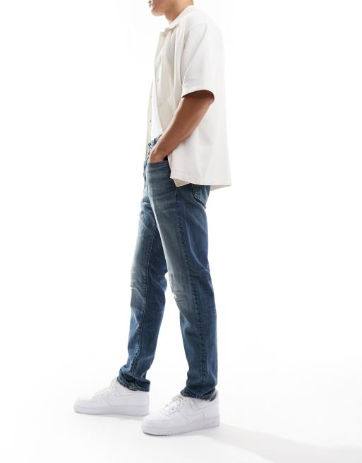 G-Star – 3301 – Slitna slim jeans med mellanljus tvätt, 3 av 5