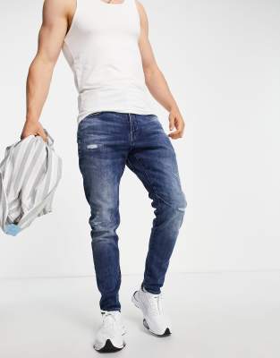 straight tapered fit jeans