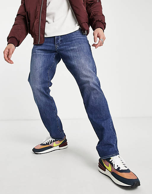 G-Star 3301 straIght tapered jeans in mid wash 