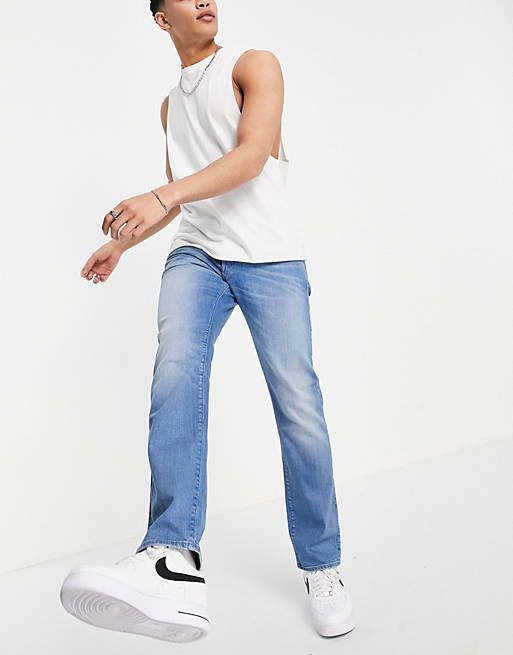 G-Star 3301 straight tapered jeans in mid wash