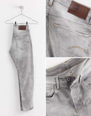 3301 tapered jeans light aged