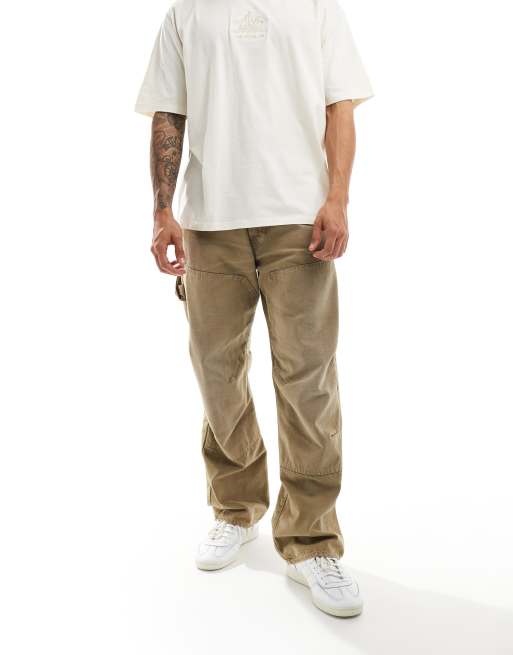 G-Star – 3D – Locker geschnittene Carpenter-Jeans aus Denim in verwaschenem Beige, 2 von 5