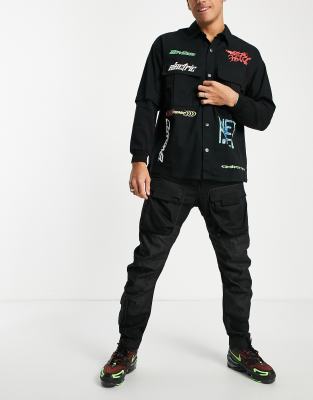 G-Star 3D pm straight tapered cargo pants in black  - ASOS Price Checker