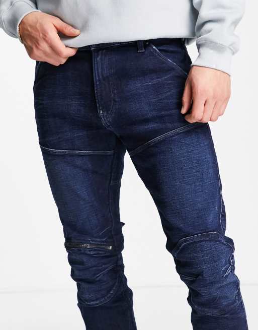 G-Star 5620 3D Zip Knee Skinny jeans in dark wash , 2 of 4