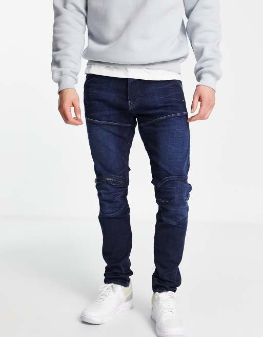 G-Star 5620 3D Zip Knee Skinny jeans in dark wash , 3 of 4